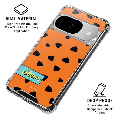 The Flinstones Fred Flintstone Outfit Pattern Google Pixel 10 Clear Case